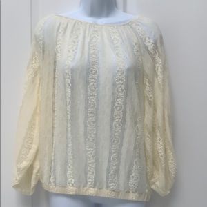 Sheer off shoulder blouse